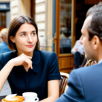 Active Listening in a Parisian Cafe**

"A professional woman in a modest business dress, attentively listening to a colleague in a bright, bustling Parisian cafe. They are sitting at a table with coffee cups. Background includes blurred people and classic Parisian architecture. Safe for work, appropriate content, fully clothed, professional, perfect anatomy, natural proportions, well-formed hands, proper finger count, family-friendly."

**