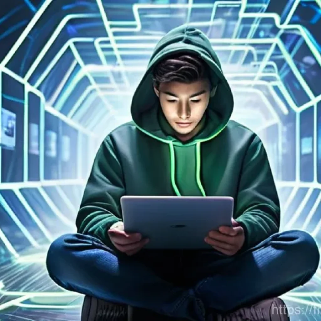 감정과 논리를 조화시키는 기술 - **Digital Whirlwind and AI's Subtle Influence:**
"A young person, appearing to be in their mid-2...