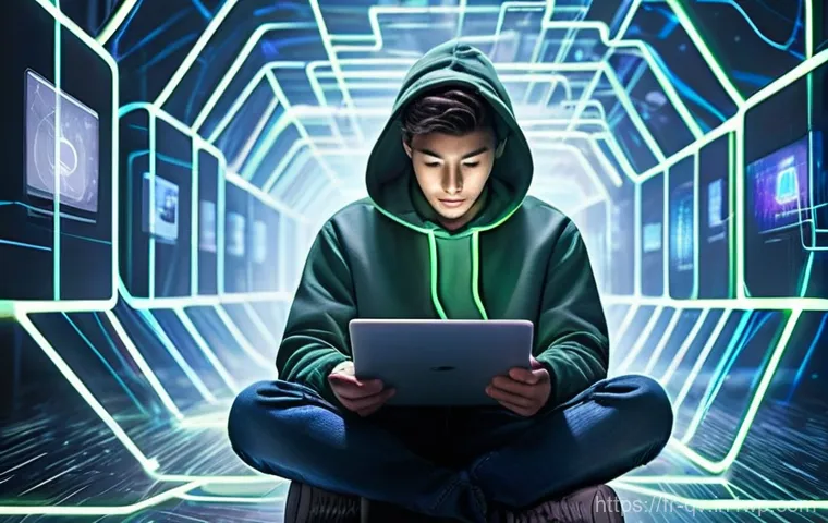 감정과 논리를 조화시키는 기술 - **Digital Whirlwind and AI's Subtle Influence:**
"A young person, appearing to be in their mid-2...